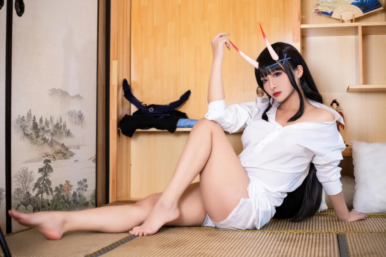 洛璃LoLiSAMA - 碧蓝航线 能代 衬衣-erohere22.webp